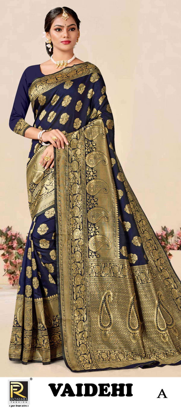 Ronisha Vaidehi Designer Silk Sarees Catalog
